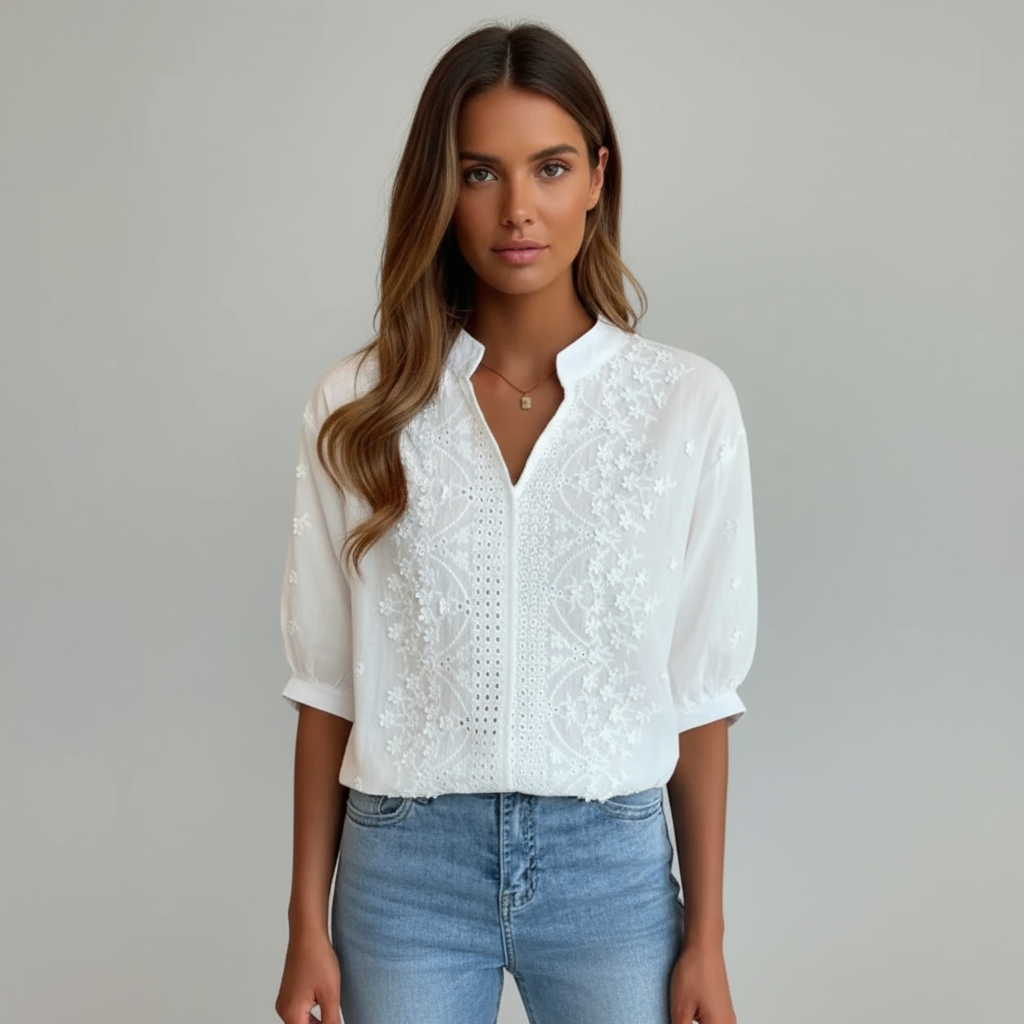 Como Embroidered Blouse – bestickte Bluse