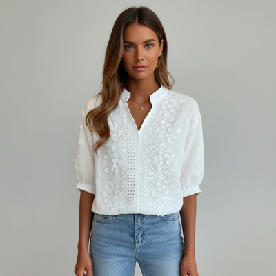 Como Embroidered Blouse – bestickte Bluse