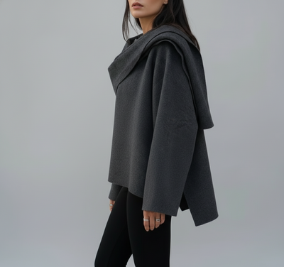 Lerici Cape – Drapierte Übergangsjacke