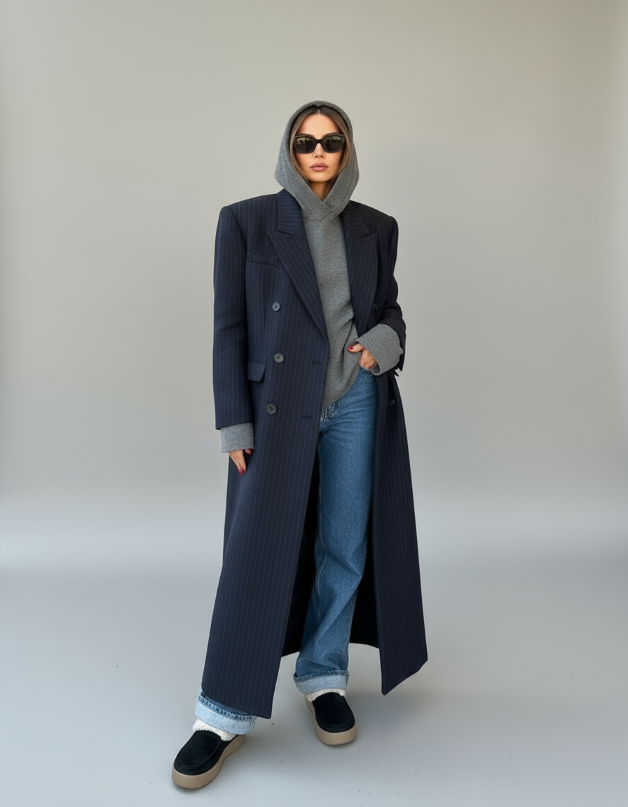 Lugano Pinstripe Mantel
