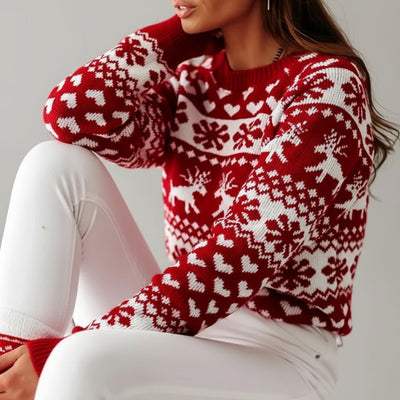 Fiore Natale – Festlicher Damen-Strickpullover