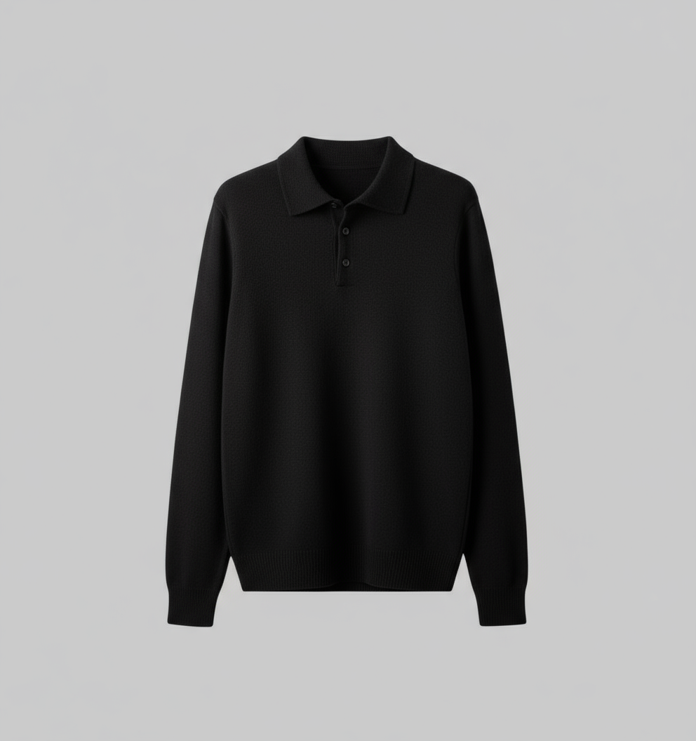 Roma Langarm-Poloshirt