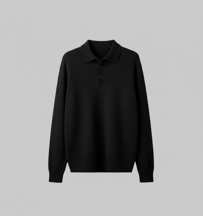 Roma Langarm-Poloshirt